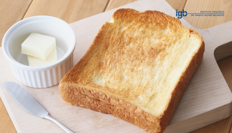 comer pan quemado es malo